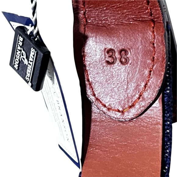 Smathers & Branson Golf Clubs Needlepoint Belt 38 Hand-Stitched Leather NWT - Picture 13 of 16